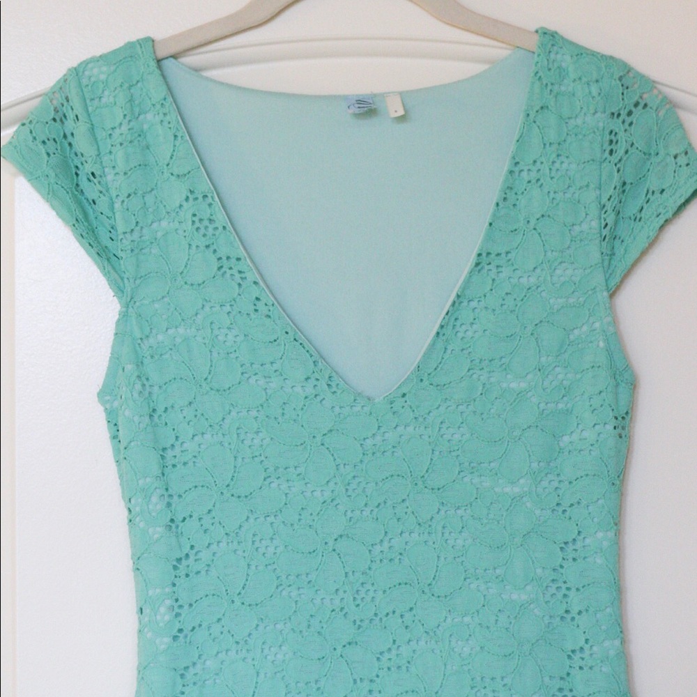 Teal Lace Dress